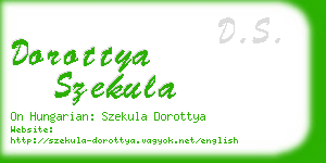 dorottya szekula business card